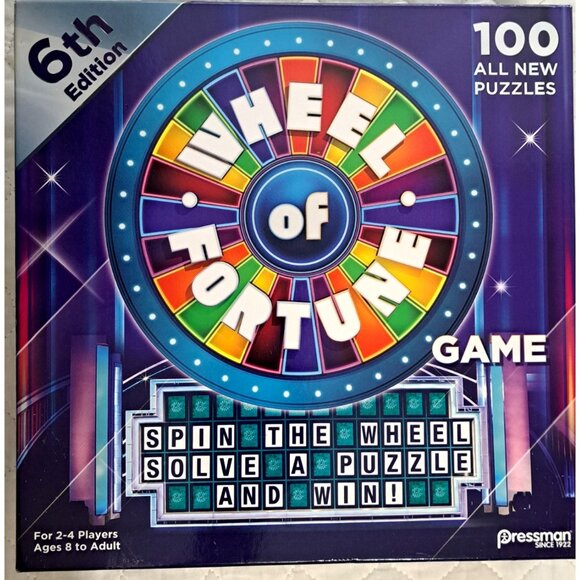 Wheel of Fortune 6th Edition New In Box 100 All New Puzzles - Picture 1 of 8